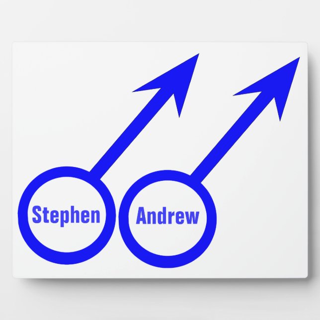 Expositora Placa personalizable para amantes gays (Frente)