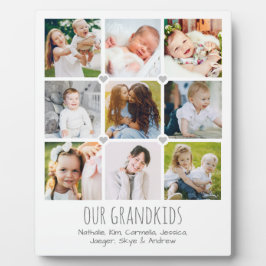 Expositora Placa personalizada de 9 fotos para abuelos