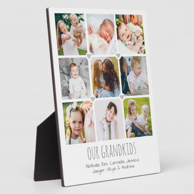 Expositora Placa personalizada de 9 fotos para abuelos (Lado)