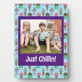 Expositora Placa personalizada de fotos de helados