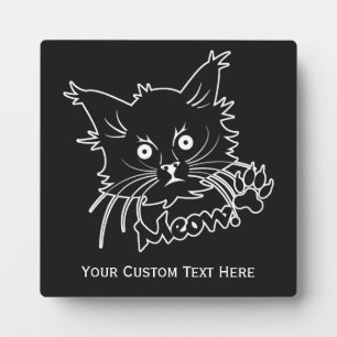 Expositora Placa personalizado de gato negro