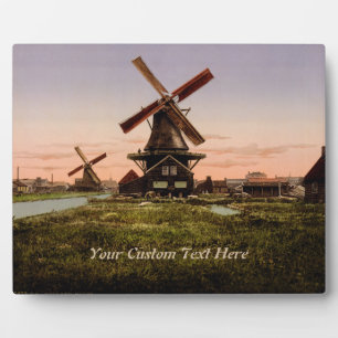 Expositora Placa personalizado de molinos de viento holandese