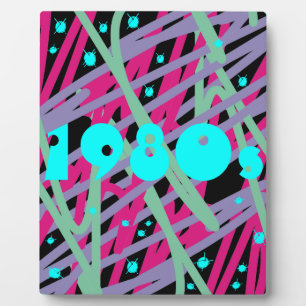 Expositora Placa poster de los años 80 arte de salpicadura vi