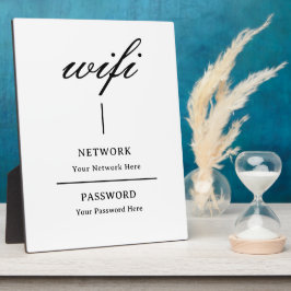 Expositora Placa | Red de contraseña Wifi moderna
