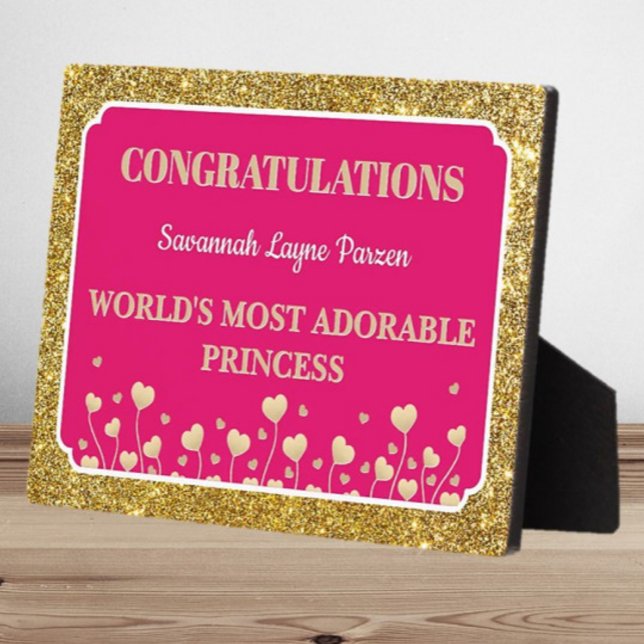 Expositora ¡Princesa! Placa divertida personalizada para niña (Subido por el creador)