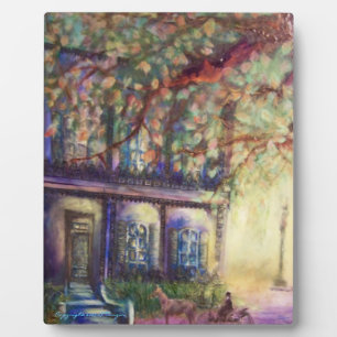 Expositora Púrpura Townhouse placa de arte con caballete