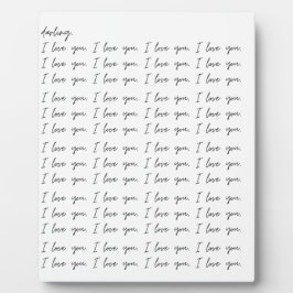 Expositora Querido te amo placa de arte Display