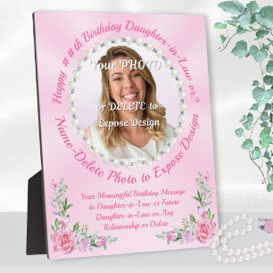 Expositora Regalo de cumpleaños para la hija en la ley, placa