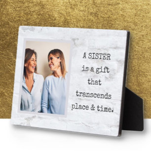 Expositora ¡Regalo especial! Placa de foto de HERMANA con cab