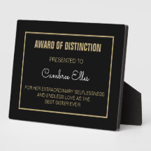 ¡Regalo HEREDADO! Placa de mesa para el premio Bes