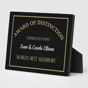 Expositora ¡Regalo! La placa de los mejores vecinos del mundo