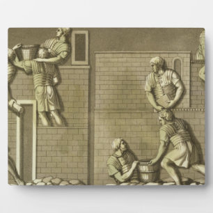 Expositora Soldados romanos construyendo un fuerte, placa 21