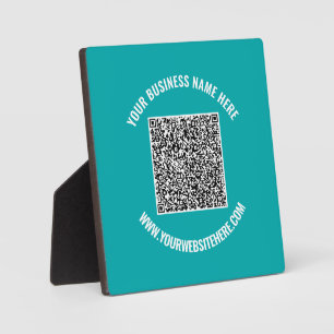Expositora Su código QR y la placa de texto Personalizado Eli