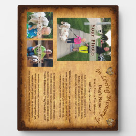 Expositora Sus 3 Fotos, Placa conmemorativa para perro con te