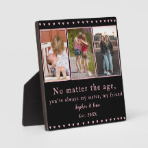 Taza con placa de foto de hermanas – Regalo person