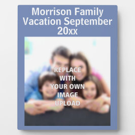 Expositora "Vacaciones familiares" - Foto familiar en placa