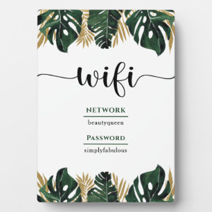 Expositora Wifi Password Salón de belleza Placa de negocios