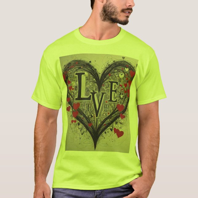Expresa tu amor con camisetas de diseño únicas" (Anverso)
