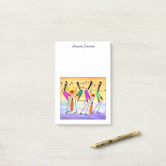 Expresando felicidad en notas post-it (Escritorio)