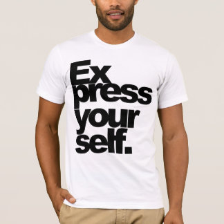 "Exprésese." Camiseta