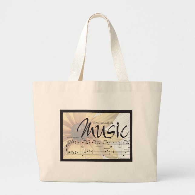 Exprésese con la bolsa de asas de la música (Frente)