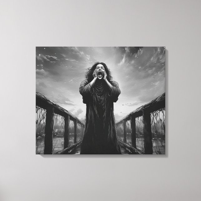 Expresión de desesperación en tormenta de arte en  (Anverso)