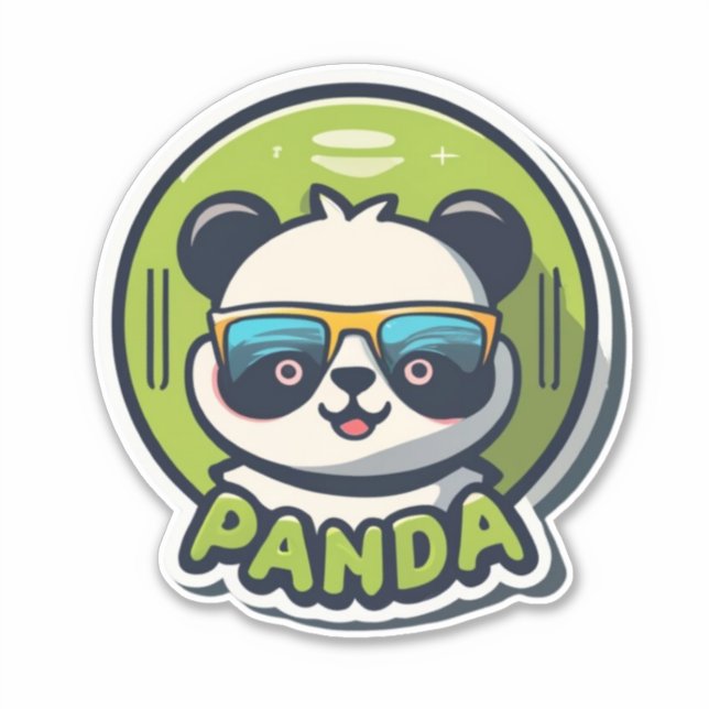 Expresiones pandas en todos los Pegatinas (Anverso)