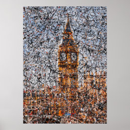 Expresionista abstracto Big Ben Londres arte goteo