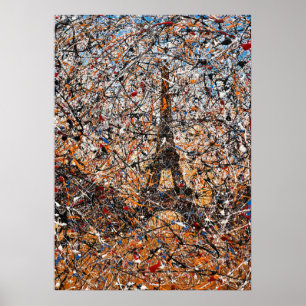 Expresionista abstracto París Torre Eiffel Arte de