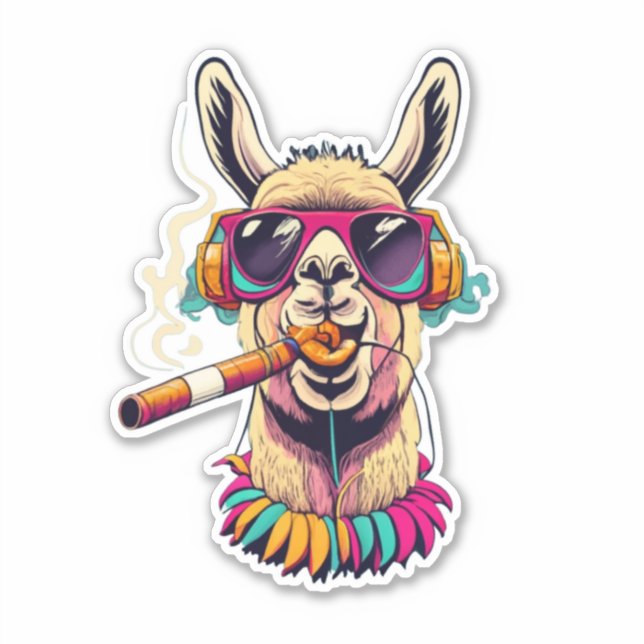 Express Yourself con los Pegatinas de Llama Vinyl (Anverso)