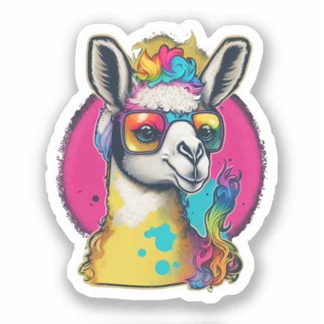 Express Yourself con los Pegatinas de Llama Vinyl (Anverso)