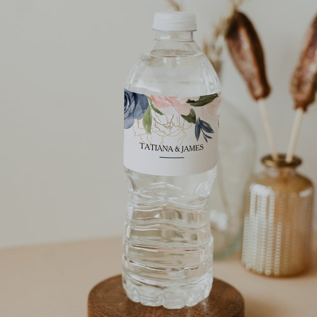 Exquisita Etiqueta de botella de agua de otoño con (Subido por el creador)