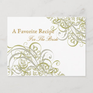 Exquisita Tarjeta de Receta de Ducha Nodal Barroco