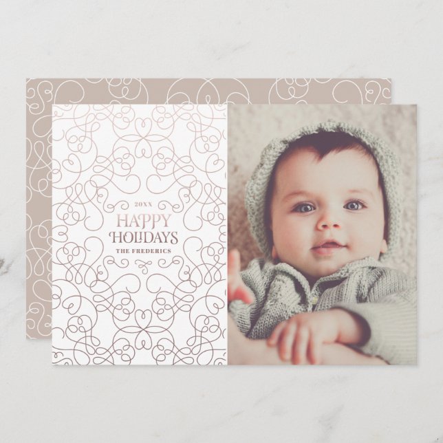 Exquisita tarjeta de vacaciones para Navidades de  (Anverso / Reverso)