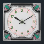 Exquisita versión Art Déco Reloj Vivid Colores<br><div class="desc">Diseño Art Déco con números claros y legibles.</div>