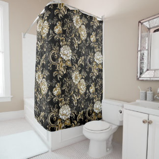 Exquisitas cortinas de ducha Peonies