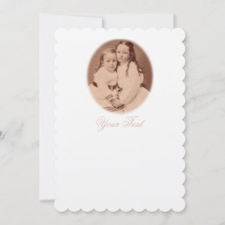 Exquisitas hermanas antiguas Invitación personaliz