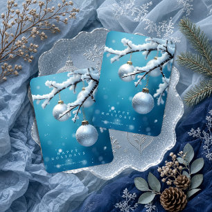 Exquisitas ramas nevadas de plata Navidad TMF26