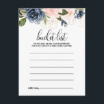 Exquisitas tarjetas de lista de cubos florales de<br><div class="desc">Estas exquisitas tarjetas de lista de cubo floral de otoño son la actividad perfecta para una boda tropical o una ducha de novia. El diseño se caracteriza por el color rosa a mano, el azul oscuro y las flores caprichosas de la marina, una elegancia inspiradora, clase y belleza natural. El...</div>