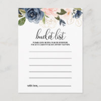 Exquisitas tarjetas de lista de cubos florales de