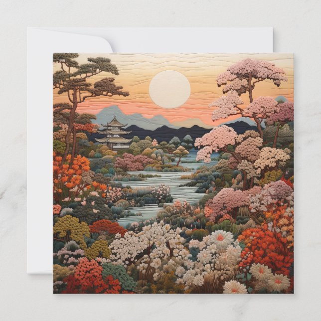 Exquisito arte tradicional japonés del tapiz (Anverso)