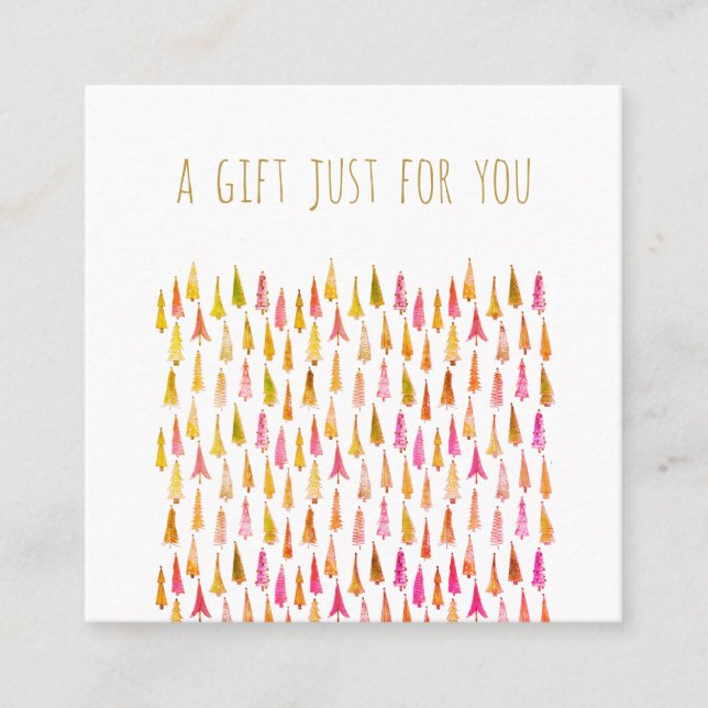 Exquisito certificado de regalo navideño para árbo (Anverso)