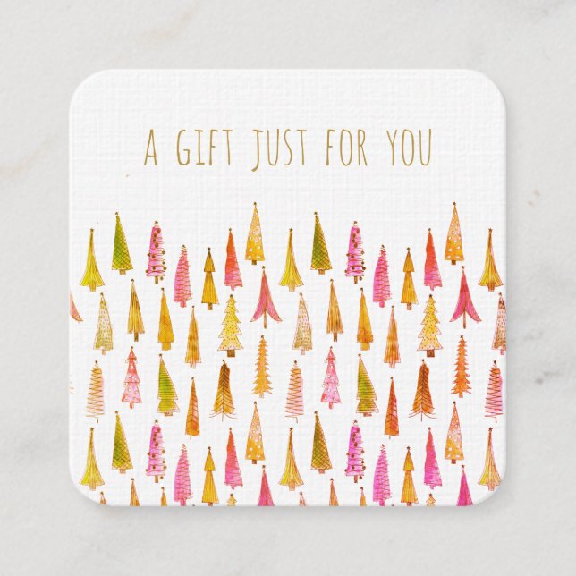 Exquisito certificado de regalo navideño para árbo (Anverso)