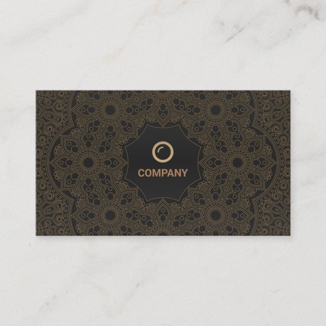 Exquisito diseño de tarjetas de visita de lujo par (Anverso)