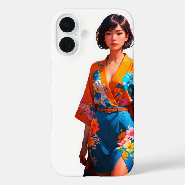 Exquisito Funda Floral Blossom iPhone 16 (Reverso )