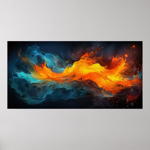Exquisito incendio de agua Resumen arte moderno
