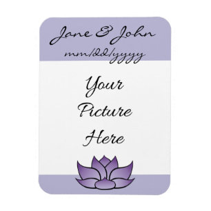 Exquisito Lotus en un imán morado para guardar la 