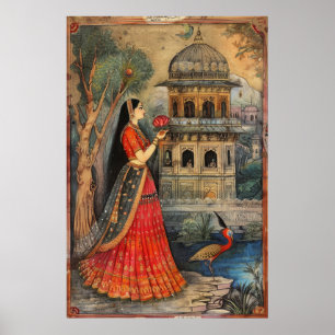 Exquisito Poster de Arte Mughal - AR 23