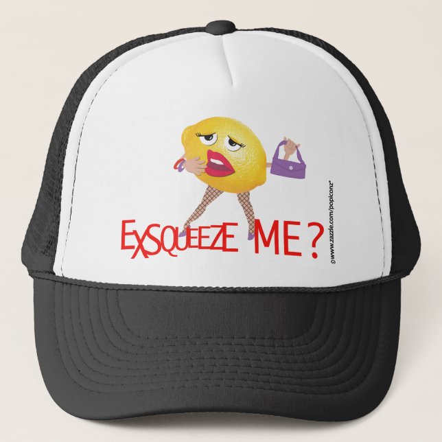 "exsqueeze yo?" gorra chistoso del limón divertido (Anverso)