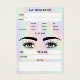 Extensiones de eyelash de registros de cliente de